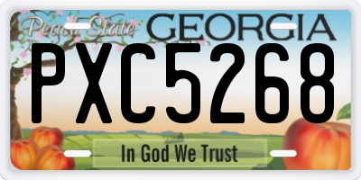 GA license plate PXC5268