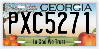 GA license plate PXC5271