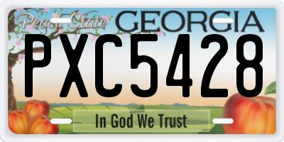 GA license plate PXC5428
