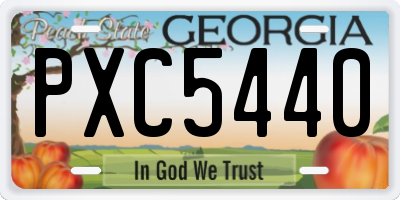 GA license plate PXC5440