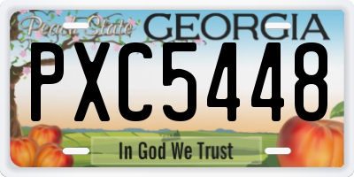 GA license plate PXC5448