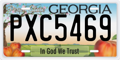 GA license plate PXC5469