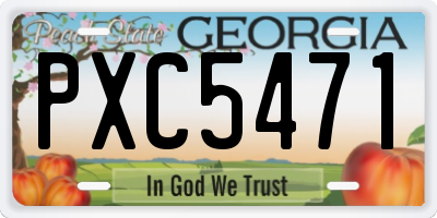 GA license plate PXC5471
