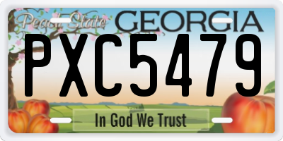 GA license plate PXC5479