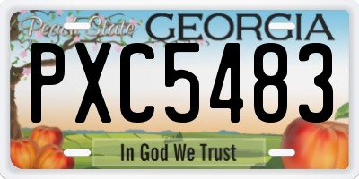 GA license plate PXC5483