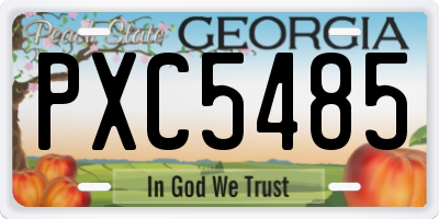 GA license plate PXC5485
