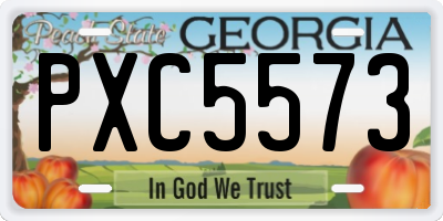 GA license plate PXC5573