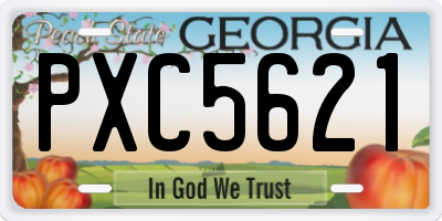 GA license plate PXC5621