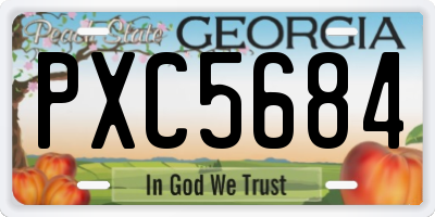 GA license plate PXC5684