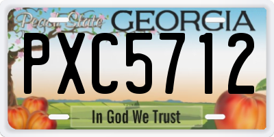 GA license plate PXC5712