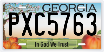 GA license plate PXC5763