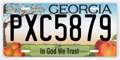 GA license plate PXC5879