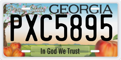 GA license plate PXC5895