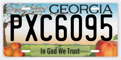 GA license plate PXC6095