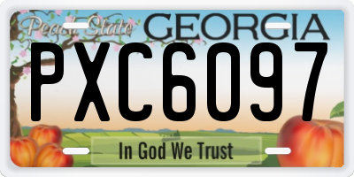 GA license plate PXC6097