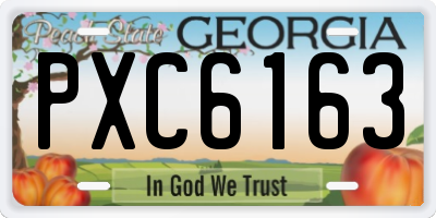 GA license plate PXC6163