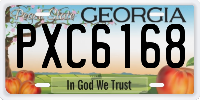 GA license plate PXC6168
