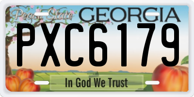 GA license plate PXC6179