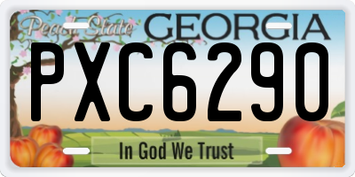 GA license plate PXC6290