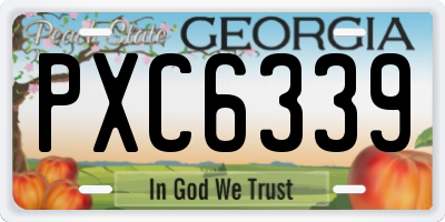 GA license plate PXC6339