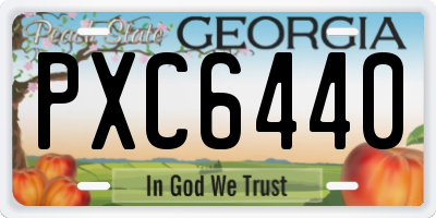 GA license plate PXC6440