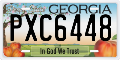 GA license plate PXC6448