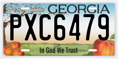GA license plate PXC6479