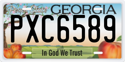 GA license plate PXC6589