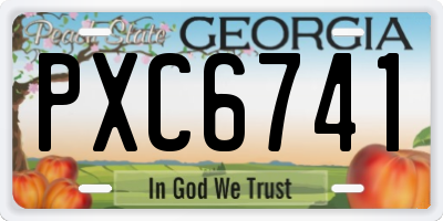GA license plate PXC6741