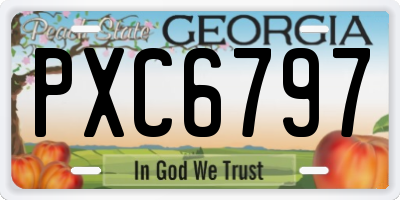 GA license plate PXC6797