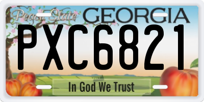 GA license plate PXC6821