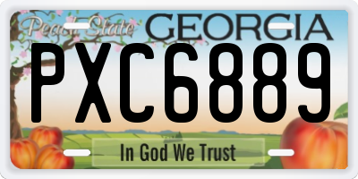 GA license plate PXC6889