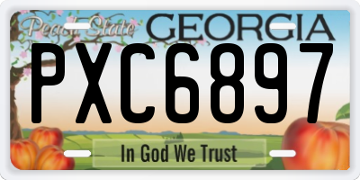 GA license plate PXC6897