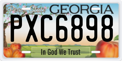 GA license plate PXC6898
