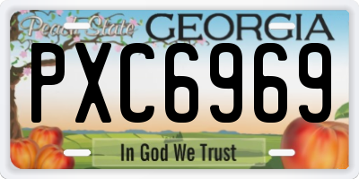 GA license plate PXC6969
