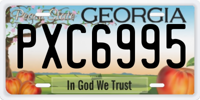 GA license plate PXC6995