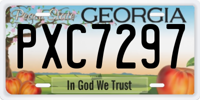 GA license plate PXC7297