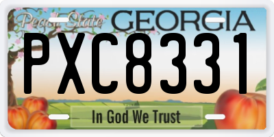 GA license plate PXC8331