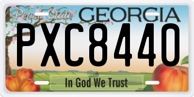 GA license plate PXC8440
