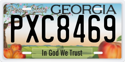 GA license plate PXC8469