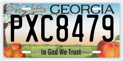 GA license plate PXC8479