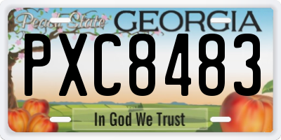 GA license plate PXC8483