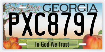 GA license plate PXC8797