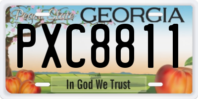GA license plate PXC8811