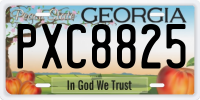 GA license plate PXC8825