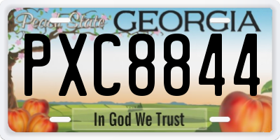 GA license plate PXC8844
