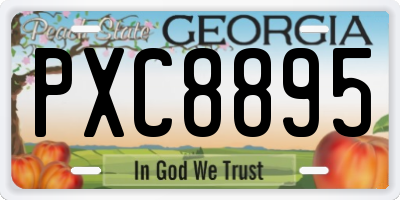 GA license plate PXC8895