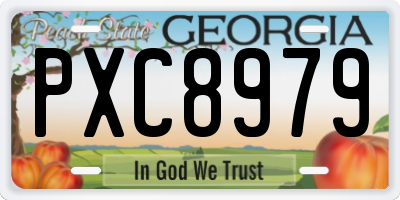 GA license plate PXC8979