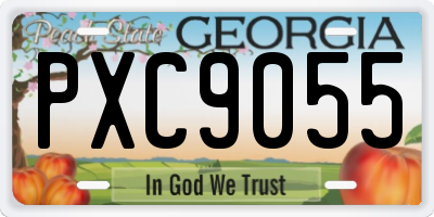 GA license plate PXC9055