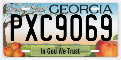 GA license plate PXC9069